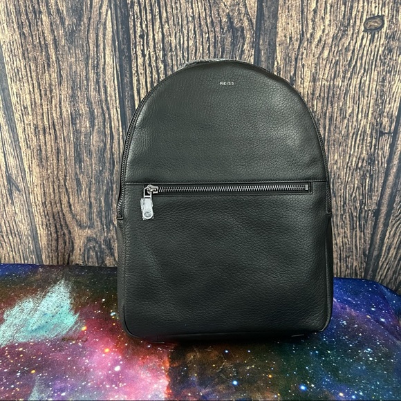 reiss leather backpack